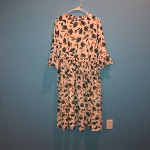 Dainty Jewells peacock feather midi dress